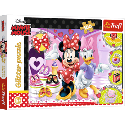 Puzzle 100 brokatowe Minnie i błyskotki 14820