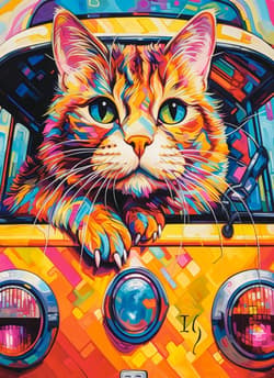 Galeria - zdjęcie nr. 2 - Puzzle 100 Cat Bus Travel B-111275