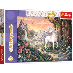 Puzzle 100 Glitter Tęczowy blask Jednorożca 16612