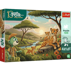 Puzzle 100 Inspired By Nature Gepardy Rodzina Treflików 16592
