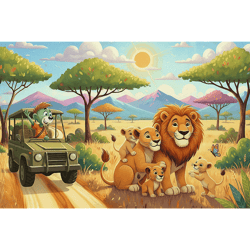 Galeria - zdjęcie nr. 2 - Puzzle 100 Inspired By Nature Lwy Rodzina Treflików 16593