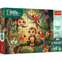 Puzzle 100 Inspired By Nature Małpki i przyjaciele Rodzina Treflików 16570