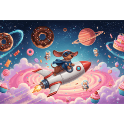 Galeria - zdjęcie nr. 2 - Puzzle 100 Jamnik na rakiecie 16558