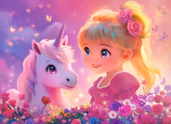 Galeria - zdjęcie nr. 2 - Puzzle 100 Princess with Unicorn B-111299