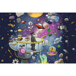 Galeria - zdjęcie nr. 2 - Puzzle 100 Rodzina Treflików Bert w kosmosie 16545