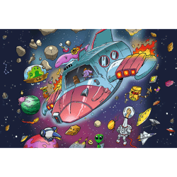 Galeria - zdjęcie nr. 2 - Puzzle 100  Rodzina Treflików Gonduś w rakiecie 16543