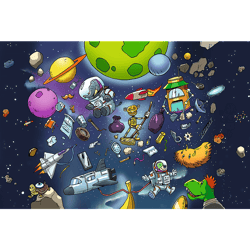Galeria - zdjęcie nr. 2 - Puzzle 100 Rodzina Treflików Robobot w kosmosie 16544