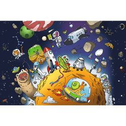 Galeria - zdjęcie nr. 2 - Puzzle 100 Rodzina Treflików Treflik w kosmosie 16542