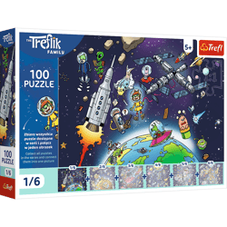 Puzzle 100 Rodzina Treflików Treflinka w kosmosie  16541