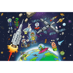 Galeria - zdjęcie nr. 2 - Puzzle 100 Rodzina Treflików Treflinka w kosmosie  16541