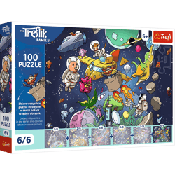 Puzzle 100 Rodzina Treflików Wujcio w kosmosie 16546