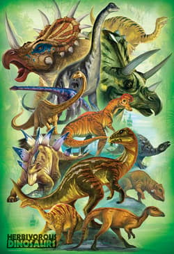 Galeria - zdjęcie nr. 2 - Puzzle 100 Smartkids Herbivorous Dinosaurs 6100-0360