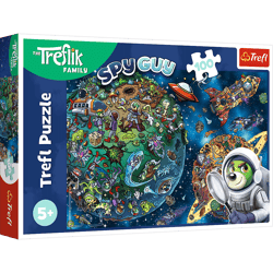 Puzzle 100 Wspaniała Rodzina Treflików w Kosmosie 16496