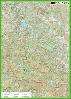 Galeria - zdjęcie nr. 2 - Puzzle 1000 Bieszczady mapa turystyczna 1:75 000
