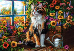Galeria - zdjęcie nr. 2 - Puzzle 1000 Blooming Cat Meditation C-105359-2