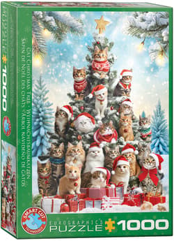 Puzzle 1000 Christmas Tree Cats  6000-6072