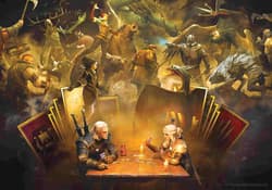 Galeria - zdjęcie nr. 2 - Puzzle 1000 Gaming The Witcher Wiedźmin Playing Gwent