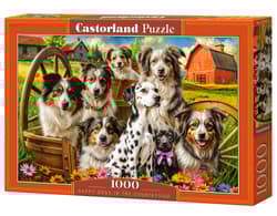 Puzzle 1000 Happy Dogs In The Countryside  C-105410-2