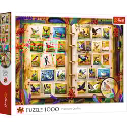 Puzzle 1000 Kolekcja znaczków atlas ptaków 10979