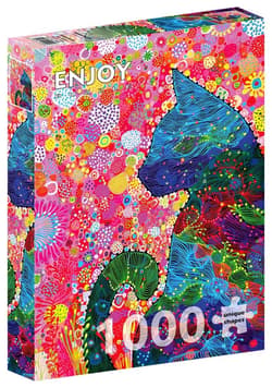 Puzzle 1000 Kolorowy kot