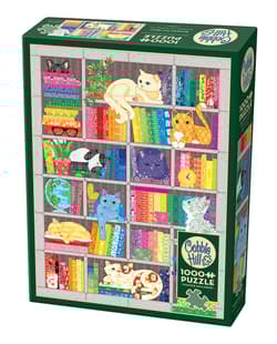 Puzzle 1000 Koty i książki 112201