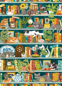 Galeria - zdjęcie nr. 2 - Puzzle 1000 Miejsce dla książek i kotów 112236