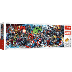 Puzzle 1000 panoramiczne Dołącz do uniwersum Marvela 29047