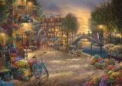 Galeria - zdjęcie nr. 2 - Puzzle 1000 PQ Amsterdam T.Kinkade 109997