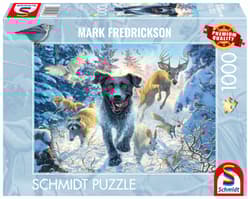 Puzzle 1000 PQ Mark Fredrickson Labrador na śniegu 113358