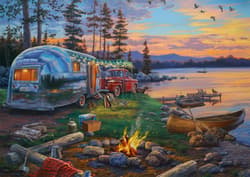 Galeria - zdjęcie nr. 2 - Puzzle 1000 PQ Ognisko nad jeziorem Darrel Bush 112721