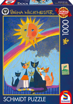 Puzzle 1000 PQ Rosina Wachtmeister Koty Słońce Tęcza 113985