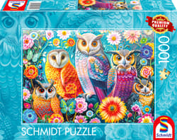 Puzzle 1000 PQ Sowy i kwiaty 114392