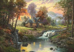 Galeria - zdjęcie nr. 2 - Puzzle 1000 PQ T. Kinkade Górskie zacisze 103424