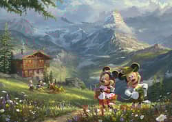 Galeria - zdjęcie nr. 2 - Puzzle 1000 PQ T. Kinkade Miki & Minnie w Alpach Disney 110792