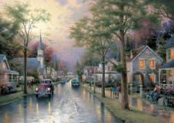 Galeria - zdjęcie nr. 2 - Puzzle 1000 PQ T. Kinkade Poranek w rodzinnym mieście 103423