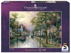 Puzzle 1000 PQ T. Kinkade Poranek w rodzinnym mieście 103423
