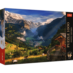 Puzzle 1000 Premium Plus Photo Odyssey Dolina Lauterbrunnen Szwajcaria 10821