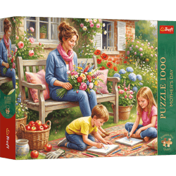Puzzle 1000 Trefl Premium Plus Mother's Day Rodzina w ogrodzie 12144
