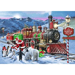 Galeria - zdjęcie nr. 2 - Puzzle 1000 Trefl Premium Plus Świąteczny pociąg 12097