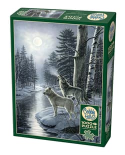 Puzzle 1000 Wilki w świetle księżyca 112231