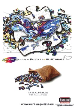 Galeria - zdjęcie nr. 4 - Puzzle 101 drewniane kolorowe Płetwal błękitny