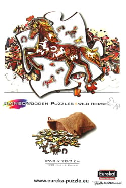 Galeria - zdjęcie nr. 3 - Puzzle 103 drewniane kolorowe Koń