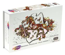 Puzzle 103 drewniane kolorowe Koń