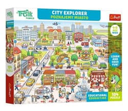 Puzzle 104 Rodzina Treflików Poznajemy miasto