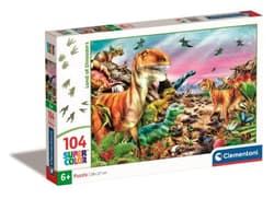 Puzzle 104 Super Kolor Land of Dinosaurs 25768