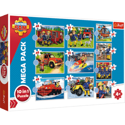 Puzzle 10w1 Poznaj ekipę Strażaka Sama 90382