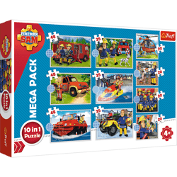 Puzzle 10w1 Poznaj ekipę Strażaka Sama 90382
