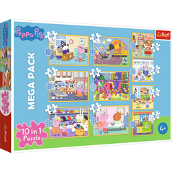 Puzzle 10w1 Poznaj Świnkę Peppę 90383