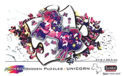 Galeria - zdjęcie nr. 4 - Puzzle 110 drewniane kolorowe Jednorożec