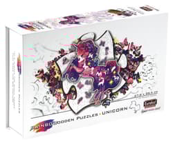 Puzzle 110 drewniane kolorowe Jednorożec